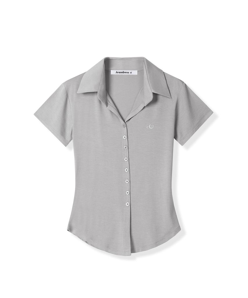 AVANDRESS Sopy Collar Short-Sleeve Navy