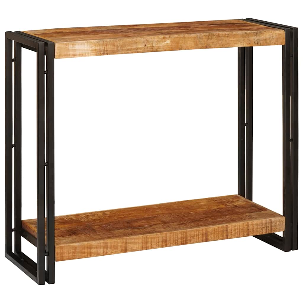 Console Table with Shelf Brown 90 X 33 X 75 Cm Solid Mango Wood