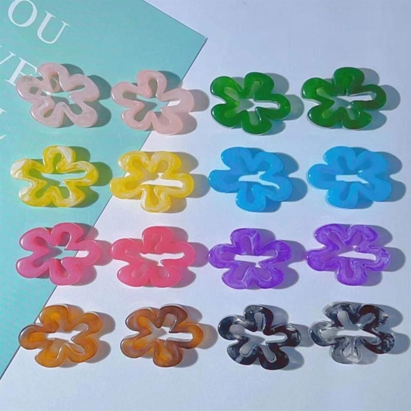 Flower Connector Abstract Large Hollow Flowers Charms Pendant for DIY Hairpin Headwear Earrings Necklaces Jewelry Making