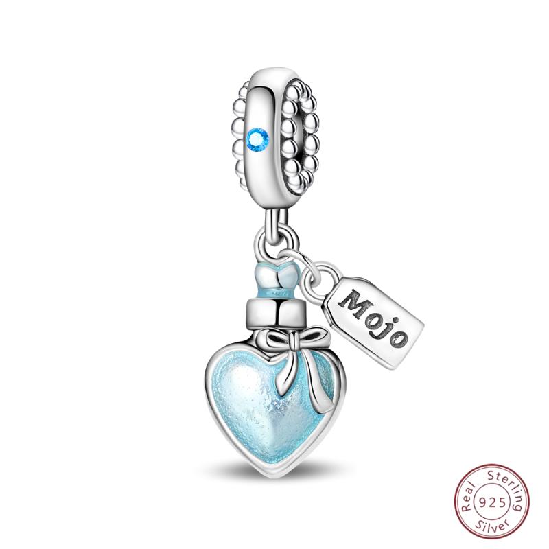 New Copper Charm Bead Mother'S Day Love Heart Family Charm Bead Pendant Fits Bracelet Womens Jewelry Gift