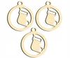 Wooden Christmas Tree Ornaments Z55 3 Pcs.