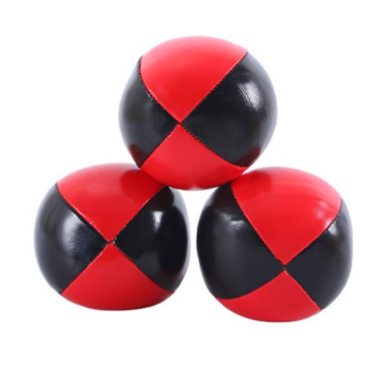 

3PCS Toy Ball PU Soft Touch Filled with Fine Particles Design Toy Bright червоний