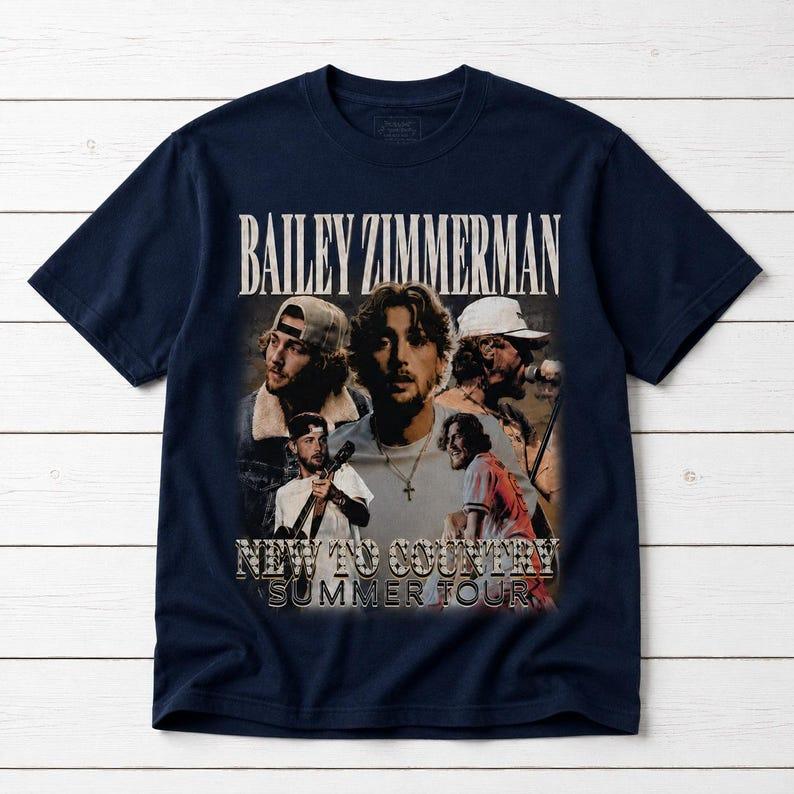 2026 Hot Sale Bailey Zimmerman New to Country Tour Shirt Unisex Y2K Gothic Cotton Streetwear Oversized T-shirt Short Sleeve Casual Clothing