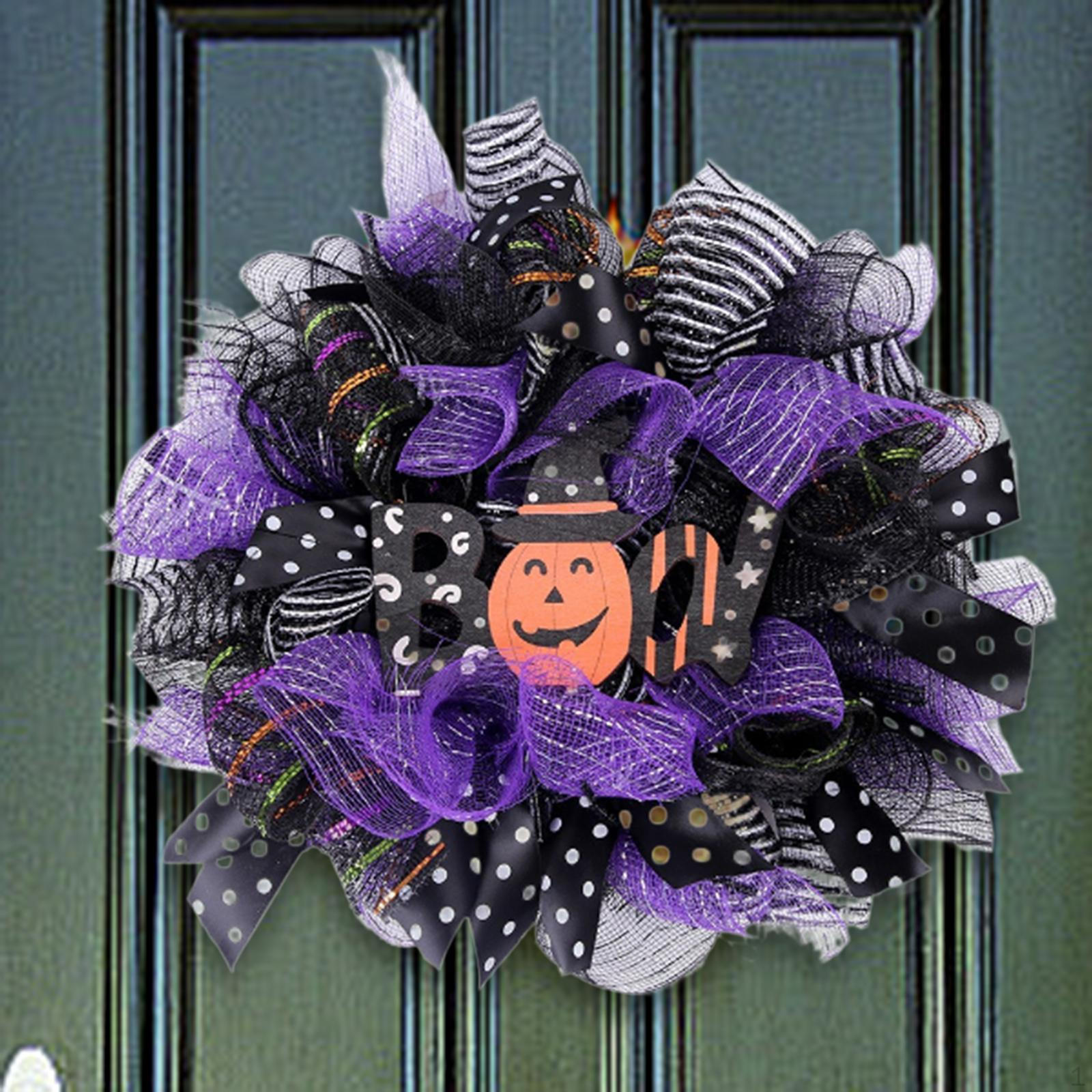 

Autumn Harvest Welcome Wreath for Front Door - Festive Fall Decor Purple