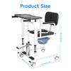 Patientenlifter Transferstuhl, 5-in-1 Patientenlifter Rollstuhl mit 180 Grad geteiltem Sitz, Höhenverstellbarer Lifter Transferstuhl für Zuhause Senioren Ältere
