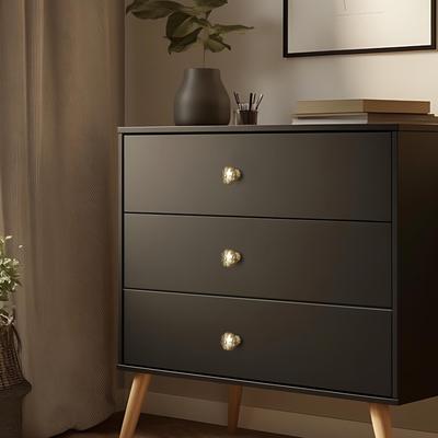 Modern Single-Hole Zinc Alloy Round Pulls Cupboard Wardrobe TV Cabinet Entryway Cabinet Nightstand Handle Furniture Hardware
