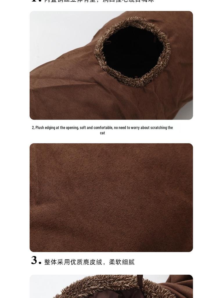 Faltbares Wildleder Katzen Tunnel Spielzeug