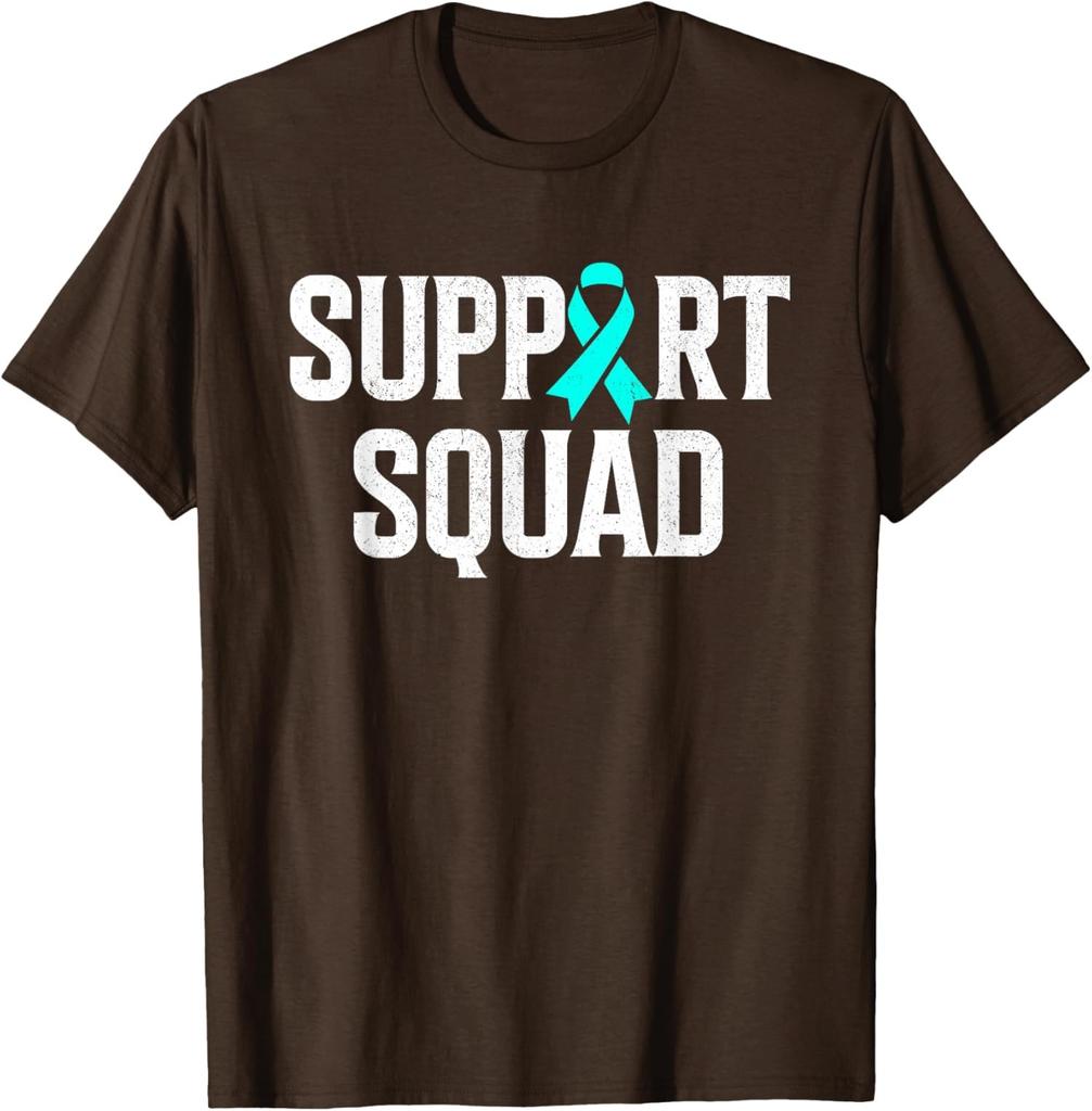 Support Squad Ovarian Cancer Raise Ovarian Cancer Unisex T-Shirt