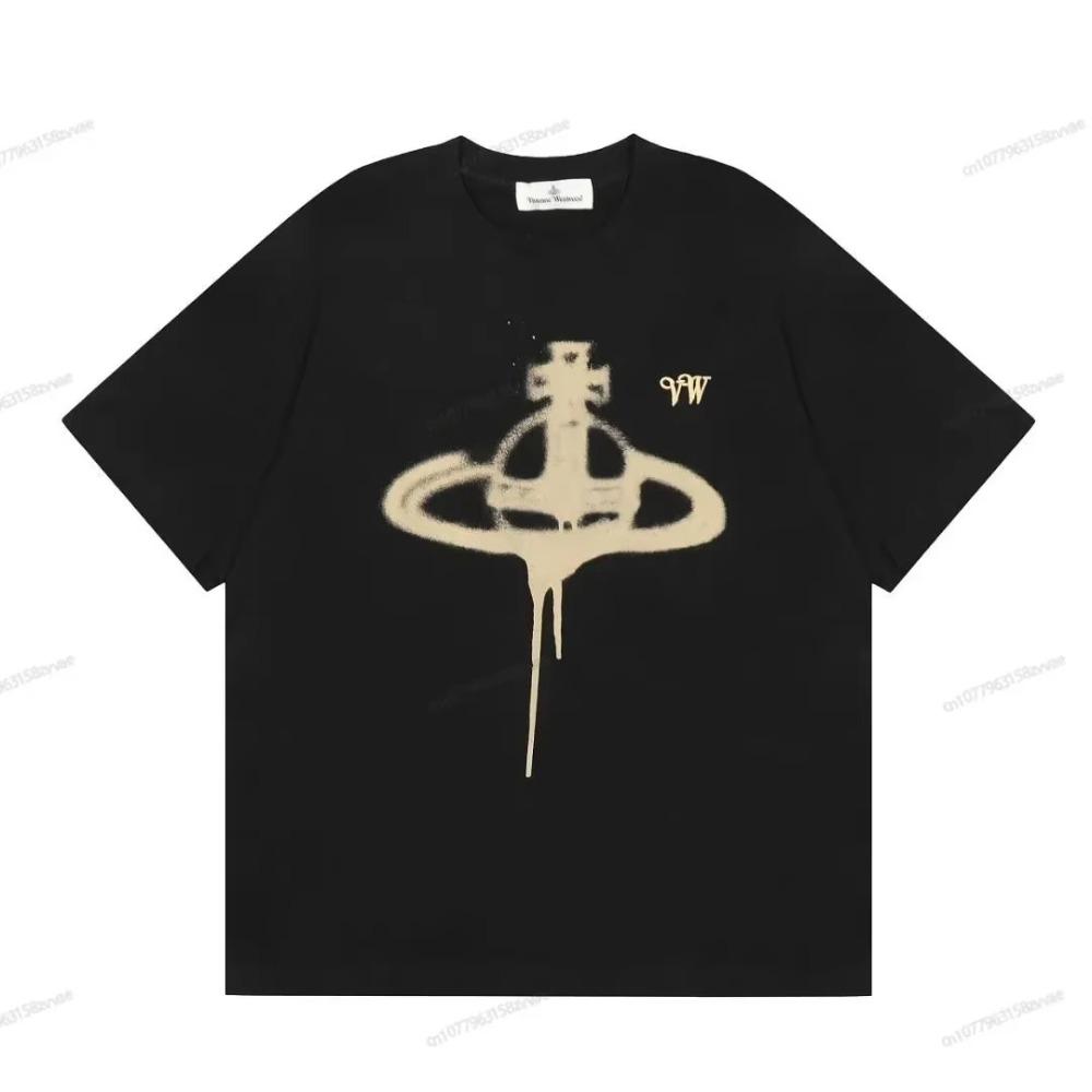 2024 Estate Nuova Stampa Cartoni Animati Larga Coppia Hip-hop Manica Corta Cotone T-shirt Sportiva Moda Manica Corta