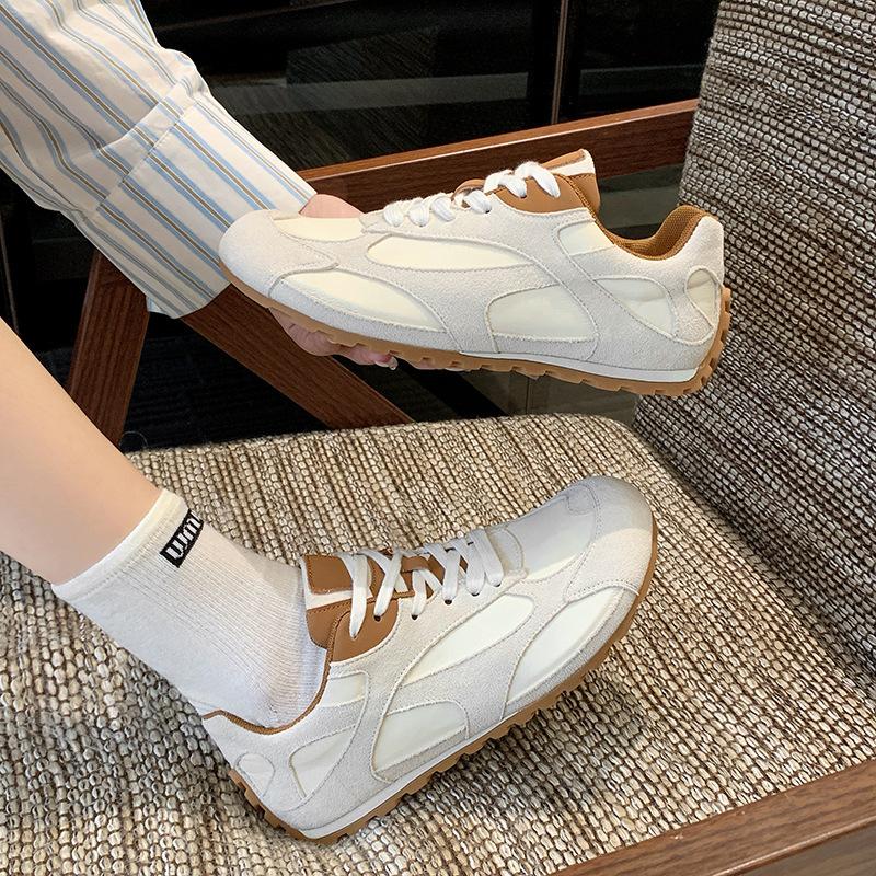 

Color matching soft sole 2025 spring and summer versatile Forrest Gump shoes women s training shoes casual shoes soft leather new breathable sports 40 абрикосовый