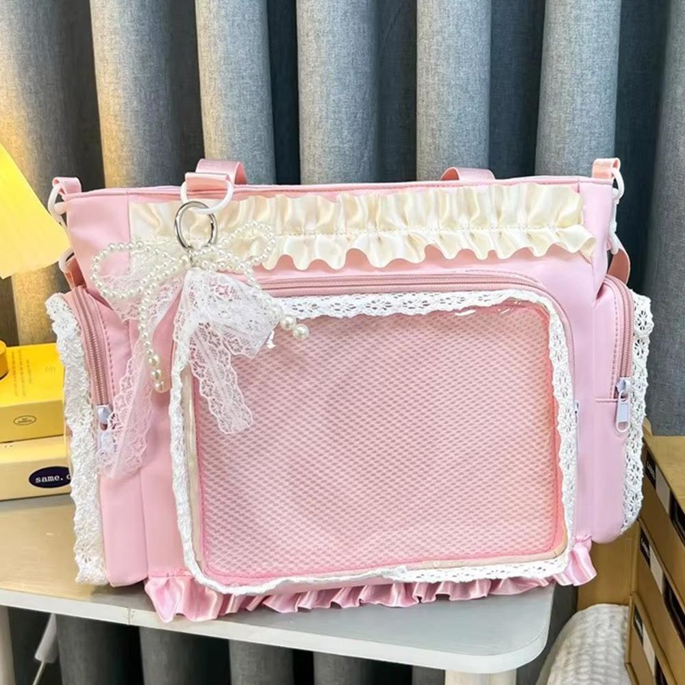 Cute Japanese Ita Bag Transparent Large Capacity Lolita Shoulder Bag Tote Handbag Women
