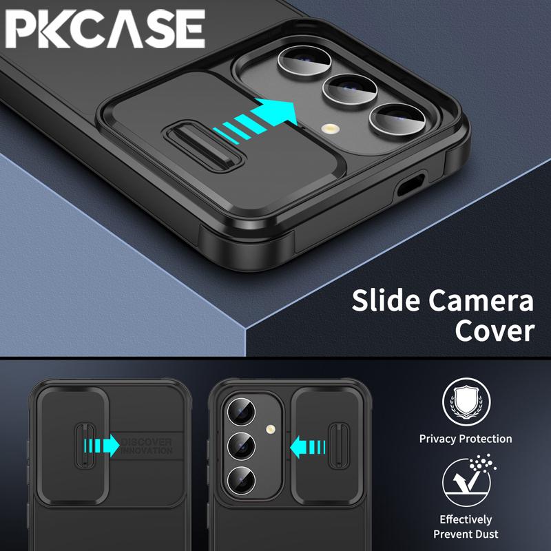 PKCASE Schiebefensterhülle für Samsung S25 S24 S23 FE S22 Note 10 Plus 20 Ultra A56 A36 A16 A06 A54 A55 A35 A25 A15 A05 Hülle