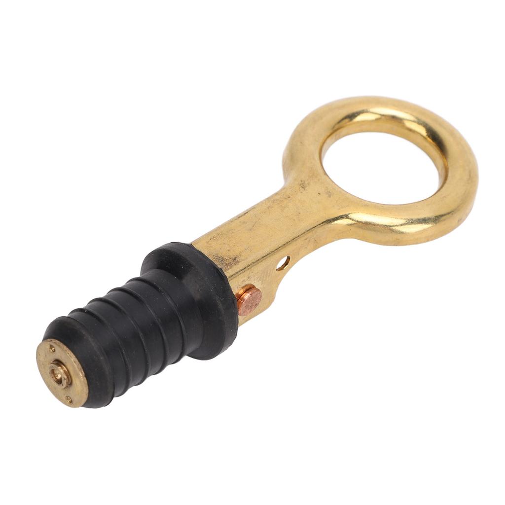 Snap Handle Drain Plug Rubber Brass Twist Design Long Lasting Marine Drain Plug for Boat Yacht Livewell 0.6inch