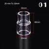 5PCS Acrylic Transparent Reducing Adapter for Direct Size Matching Straight-Through Pmma Aquarium Water Pipe Fittings Accessory