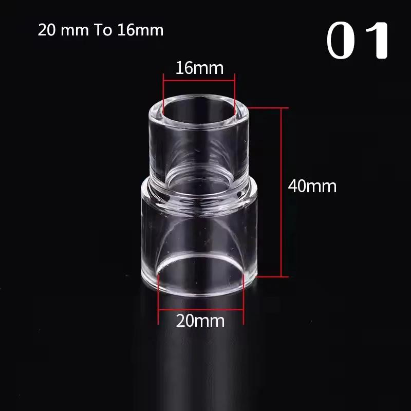 

5PCS Acrylic Transparent Reducing Adapter for Direct Size Matching Straight-Through Pmma Aquarium Water Pipe Fittings Accessory