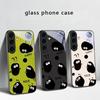 Funny hand drawn style For Samsung Galaxy S20 S21 S22 S23 Plus S24 FE S25 Ultra S26 Edge S25+ S20+ S22+ Black Glass Phone Case