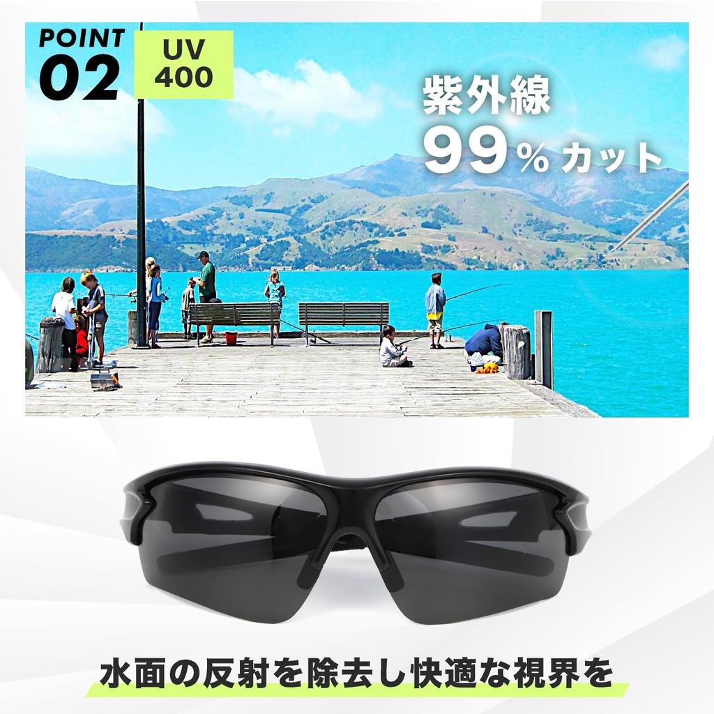 Must & Arch Sportsonnenbrille mit polarisierten Gläsern für Golf, Angeln, Baseball, Autofahren, Laufen, Radfahren und Outdoor-Aktivitäten, Camping, Schwarz,