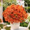 Autumn Eucalyptus Violet Sunset Red Silk Flower for Outdoor Courtyard Decoration