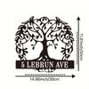 Personalized Metal Art Deco Address Sign Love Shape House Number Plate Reusable Detachable Wall Decor
