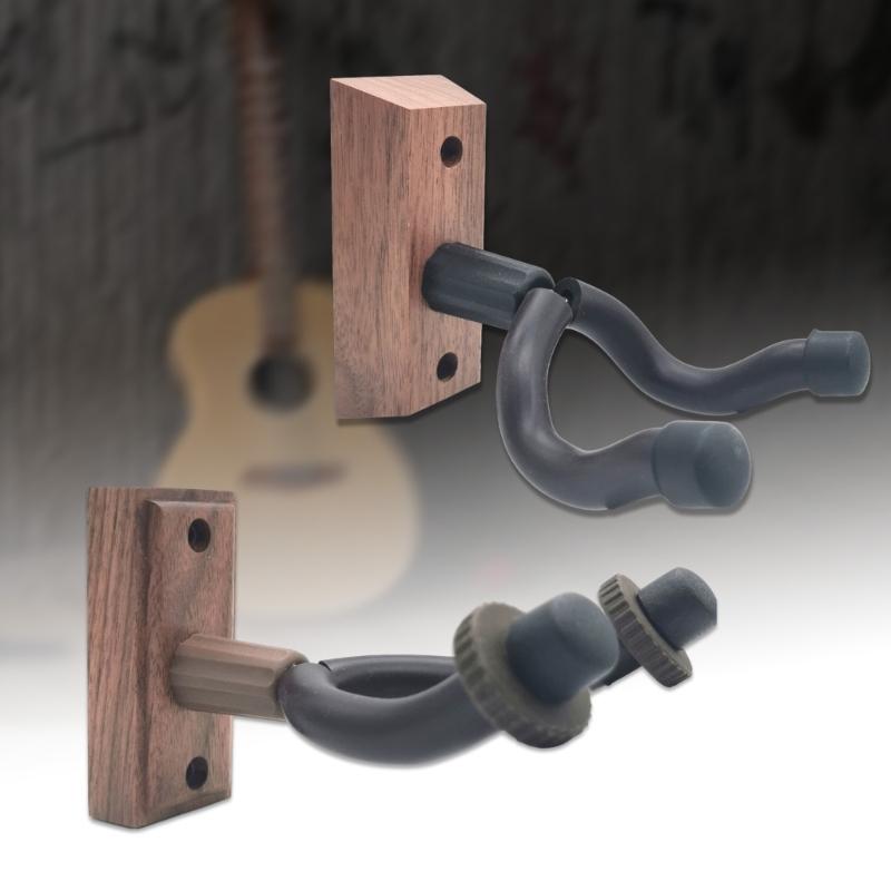 Gitarren-Wandhalterung Aufhänger Universell Verstellbar U-förmiger Hakenhalter Holzbasis Ausstellungsständer Geschenk für Gitarrenspieler