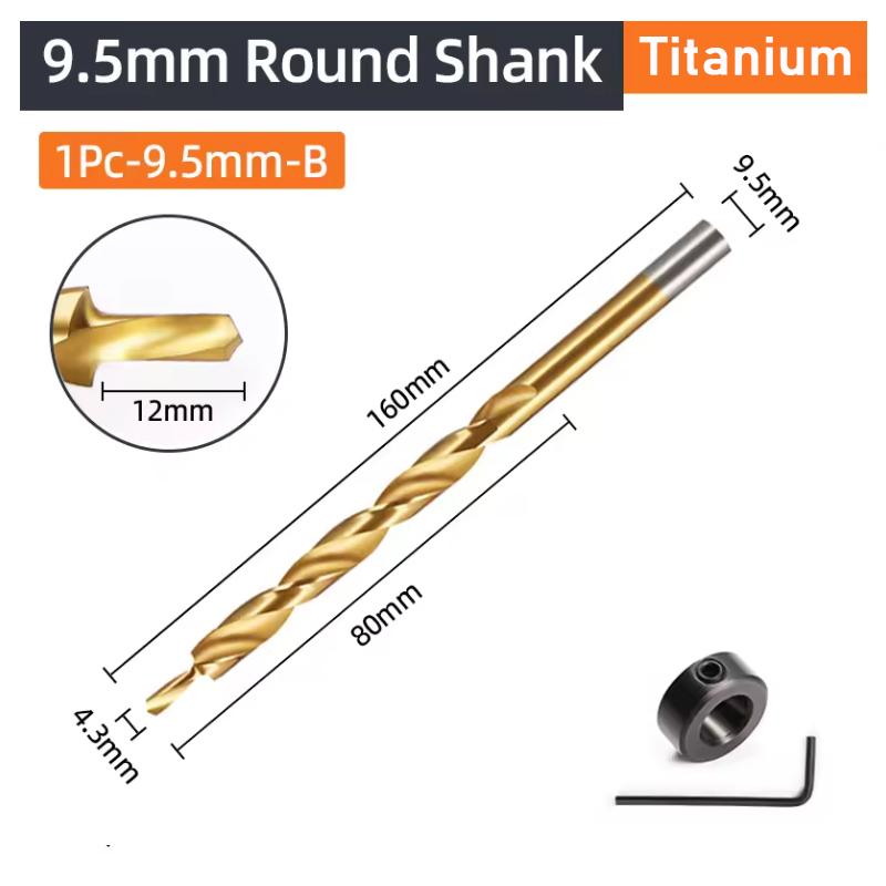 HSS Inclined Hole Drill Hex Twist Step Drill Bit Kreg Pocket Hole Drill Jig Guide 9/9.5mm With Stop Collar for Woodworking