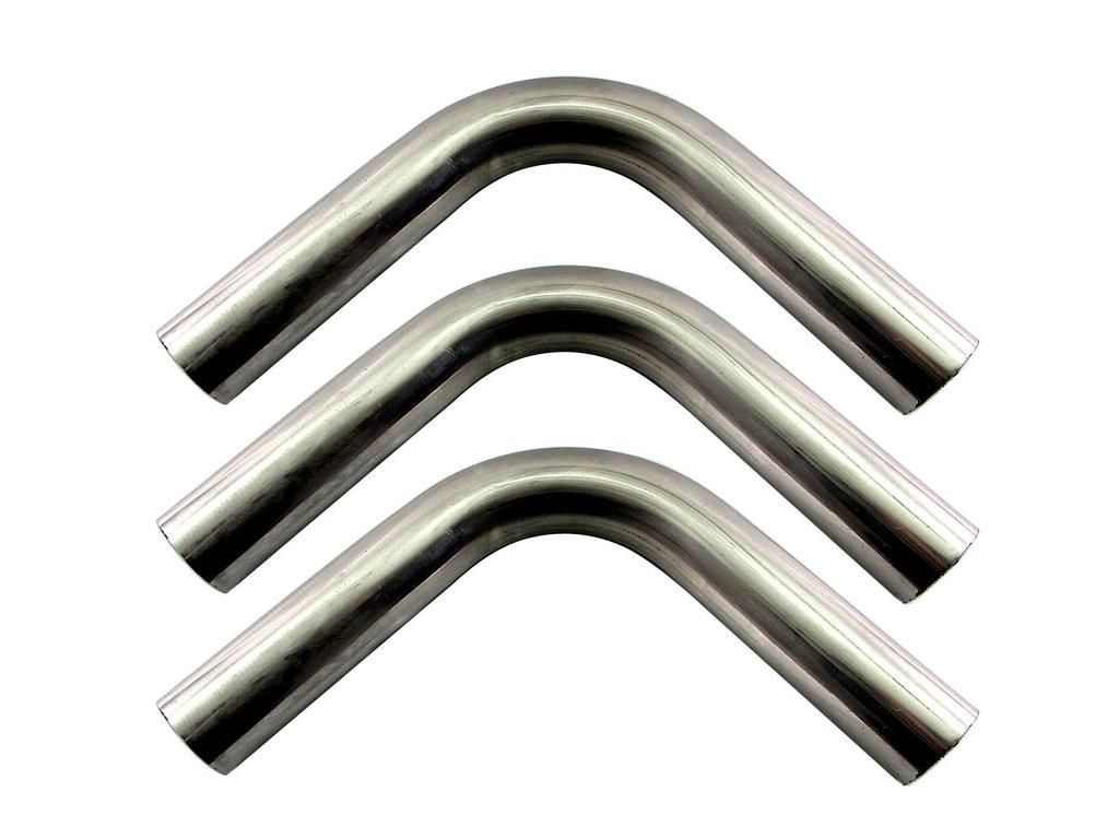 BRIGHTZ Stainless Steel Bent Set 48mm 48 90° Pipe, 1.2mm Thick, 3-Piece [CUR-PIPE-018-3PC] Diameter, 48, 90°