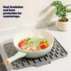 Nonslip Silicone Pot Holder Heat Proof Trivet Sloped Surfaces For Efficient Liquid Drainage And Storage