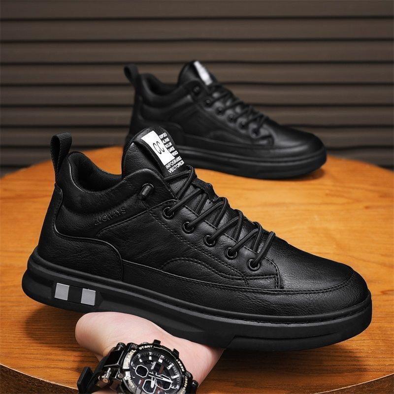 Autumn new breathable black business casual shoes non-slip wear-resistant sports shoes board shoes