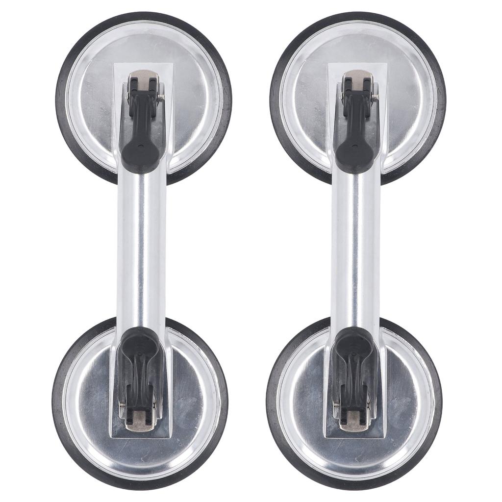 2Pcs Double Handle Suction Cups Plate 100KG Load Capacity Heavy Duty Aluminum Alloy Suction Cups for