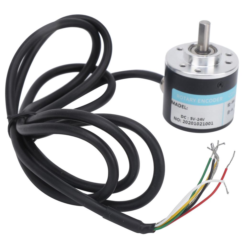 ABZ Encoder Incremental 3‑Phase Solid Shaft 6mm Motor Reducer Equipments DC5‑24VC38S6G5‑200Z