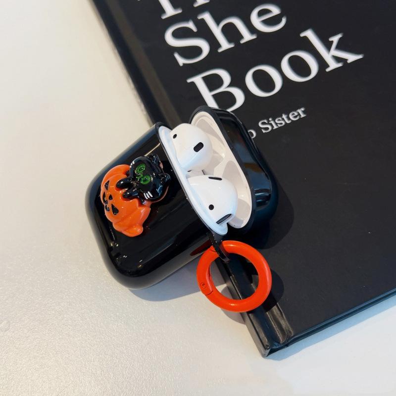 Wireless Bluetooth Headset Case Halloween Three-dimensional Ghost Pumpkin AirPodspro1 Protective Case Apple 1st Generation 1st Generation