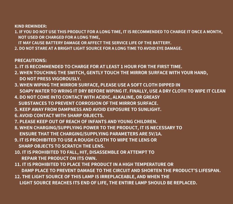 Portable Rechargeable LED Makeup Mirror: Foldable Vanity with Light & Leather Case