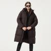 Tanboer Damen TBF530836Z Lange Verdickte Daunenjacke mit Kapuze