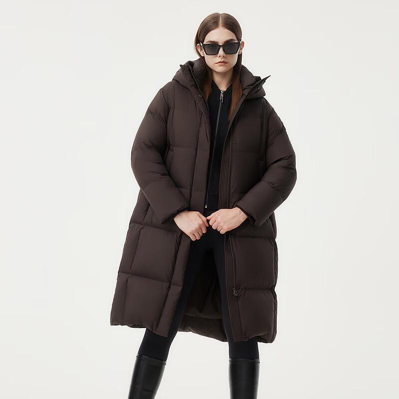Tanboer Damen TBF530836Z Lange Verdickte Daunenjacke mit Kapuze