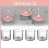 Elegant Transparent Glass Candle Holder Romantic Aromatherapy Cup For Home Dcor