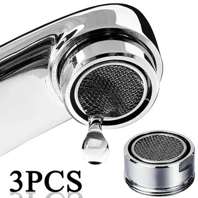 3pcs Water Saving Faucet Aerator Bathroom Kitchen Tap Bubbler Filter Anti-splash Spout Nozzle Soft Water Flow With Install Wrench