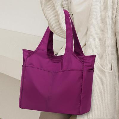 New Trendy Hand-held Women's Cloth Bag, Casual Multi Pocket Large Capacity Travel Bag, Nylon Single Shoulder Dance Bag