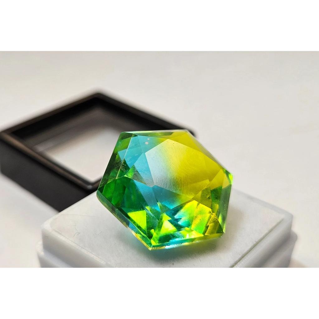 Fabulous Tourmaline 24+ Ct Hexagon Cut Certified Loose Gemstone