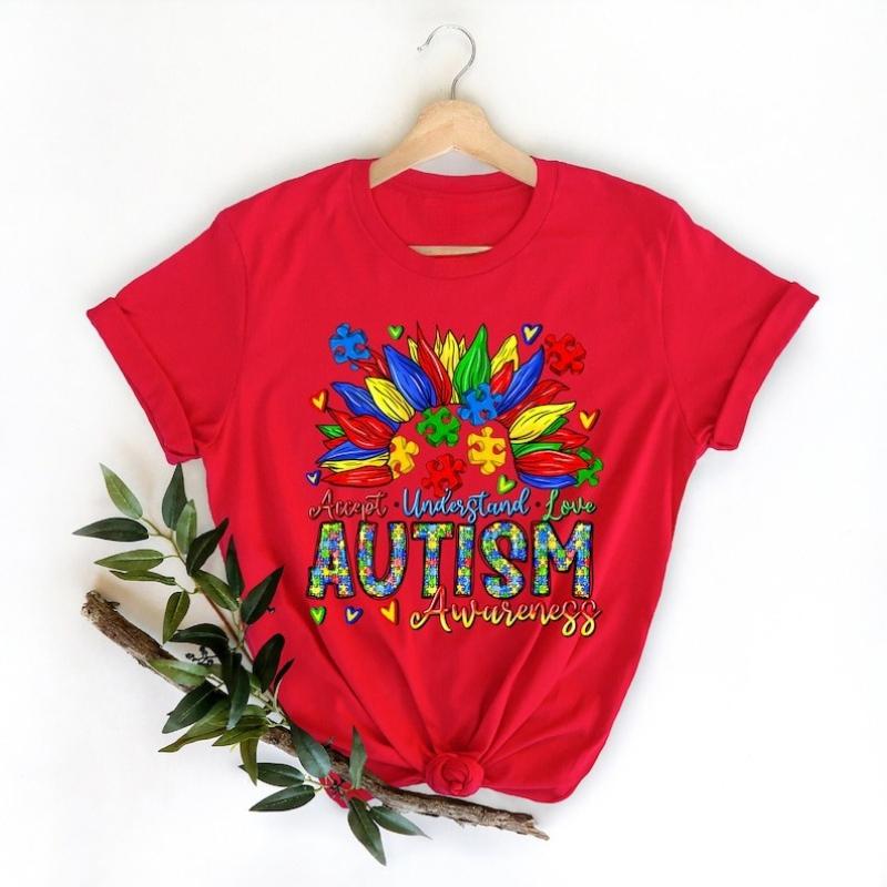 Accept Love Understand Autism Awareness Shirt Autism Awareness Shirts Puzzle Piece Tee Unisextal Health Shirt Autism Support S