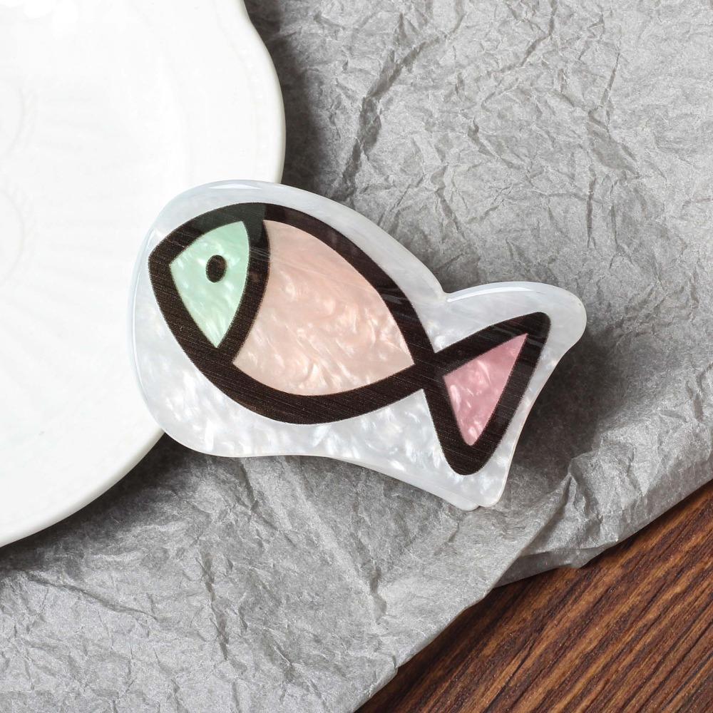 

Clown Fish Cartoon Hair Claw Dolphin Acrylic Shark Clip Personalized Cute Fish Hair Grab Female Style A