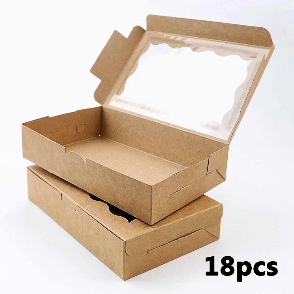 

18 шт. бумажная подарочная коробка с прозрачным окном, упаковка ювелирных изделий, свадебная вечеринка, Рождество, день рождения, упаковочная коробка, свадебные украшения, подарочная коробка 18pcs хаки