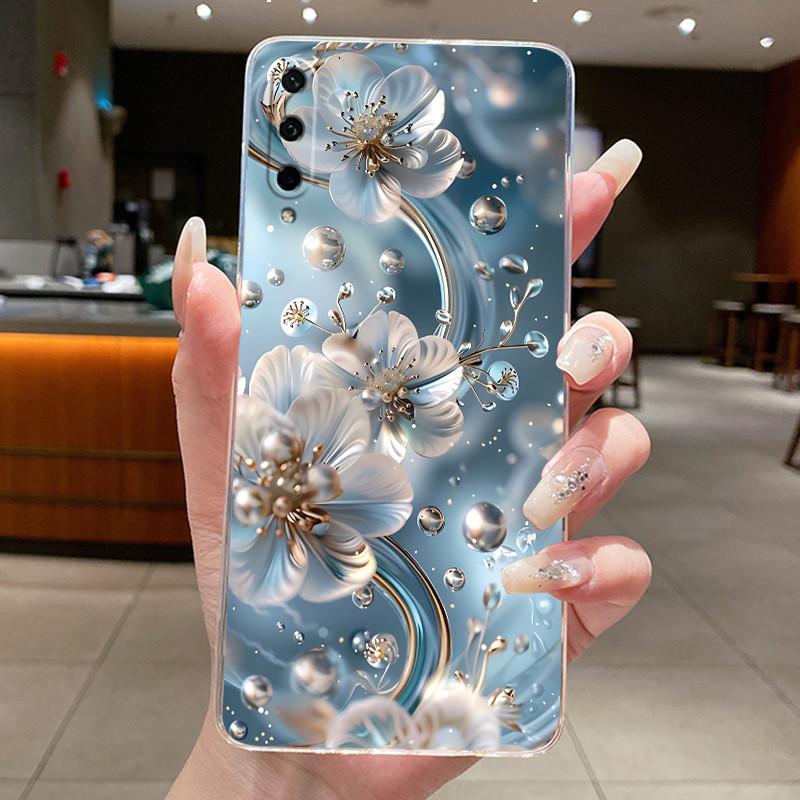 For Honor Play 3 ASK-AL00x Casing Clear Luxury Fashion Butterfly Flowers Soft TPU Silicone Cover Bumper Honor Play3 Phone Case