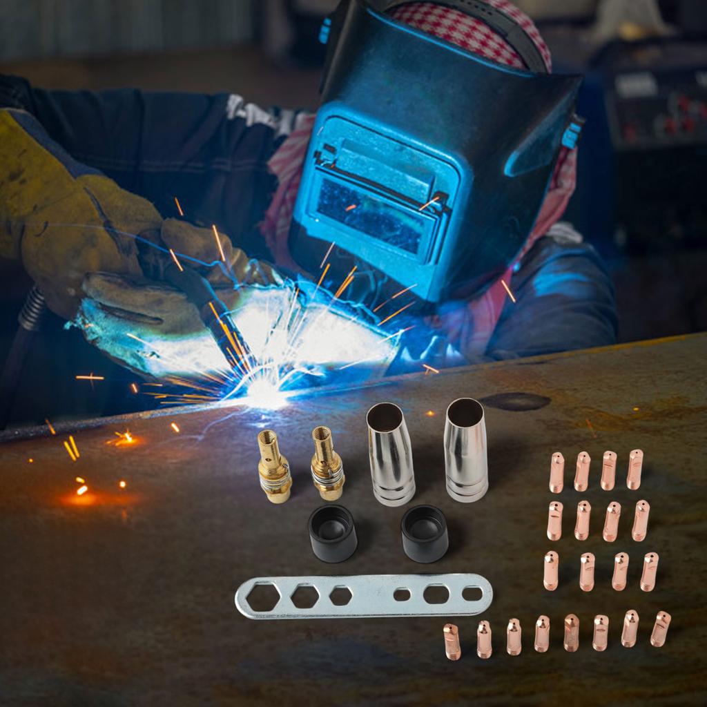 Seamless Soldering M6 0.6 Mm 15AK Gas Nozzles Welding Nozzle Kit DIY Welding Needs Easy Installation Great Heat Conductivity
