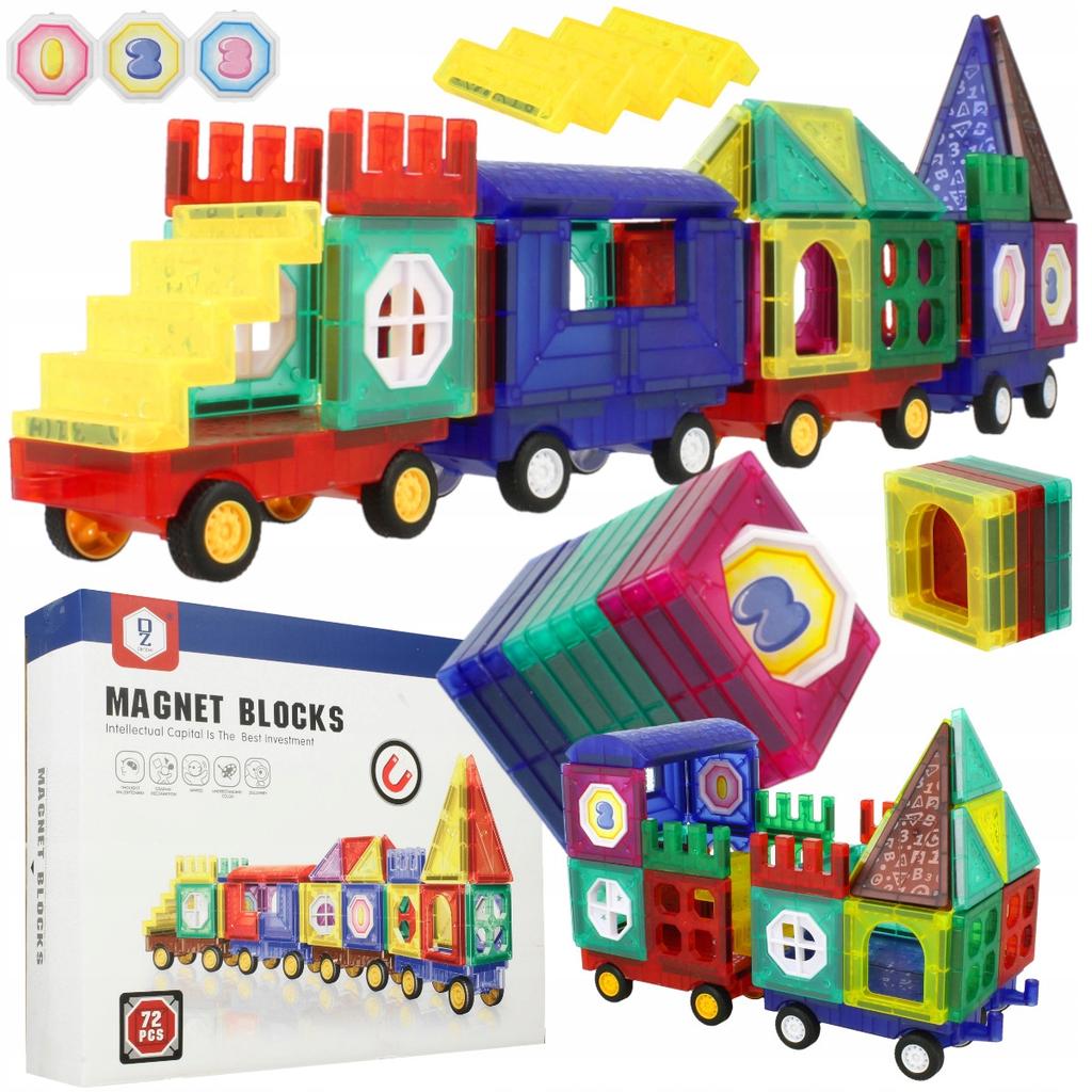 [PACK] Magnetic Blocks 72 pcs Car House U858