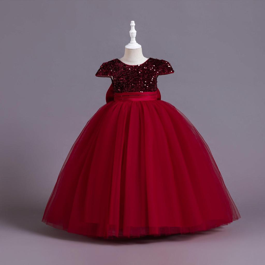 Girls' 2025 Sequin Princess Evening Dress