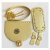Leather Bag Making Kits DIY Leather Bag Knitting Set Shoulder Strap Top Zipper Lock for Crochet Handbag Shoulder Bags