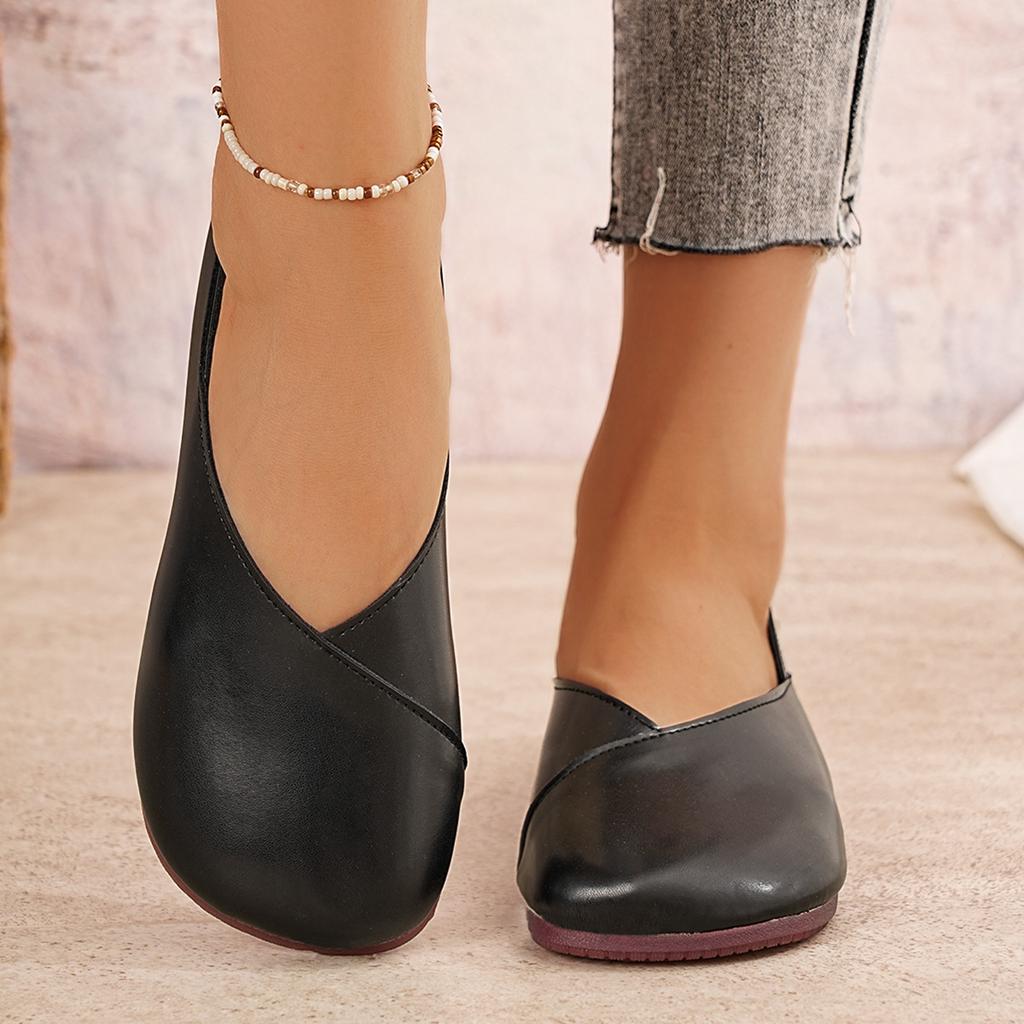 Fashion 2025 Vintage Handmade Shoes Leather Flats Women Shoes Shallow Mouth Casual Fashion Women Shoes Plus Size Loafers Tenis De Mujer