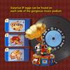 Snoopy Rotary Gramophone Assembling Building Block Toys Collection Model Education Educational Ornaments Gifts For Men And Women