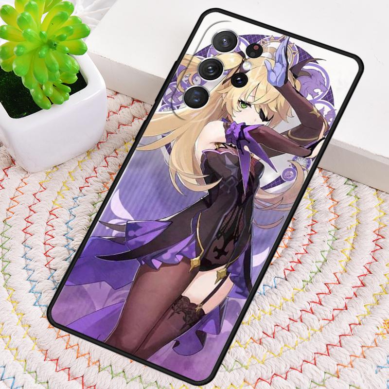 Anime Genshin Impact Fischl Soft Phone Case for Samsung Galaxy Note 10 Pro S26 Ultra S23 S24 FE S25 S21 S22 PLUS Shockproof Cove