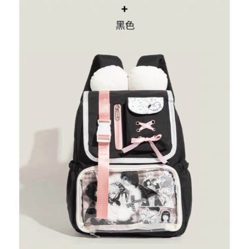 New Y2K Ita Backpacks Cute Girls Transparent Bags Students Diy Display Schoolbag Large Capacity Knapsack Casual Travel Rucksacks